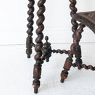Hand Carved Spindle Stool - elsie green - furniture