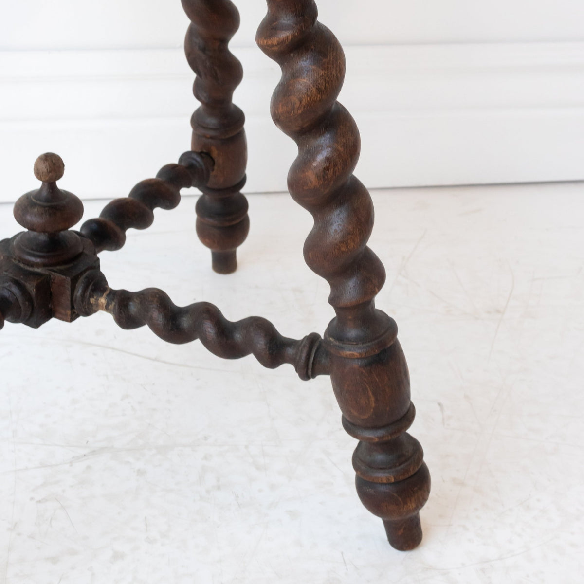 Hand Carved Spindle Stool - elsie green - furniture