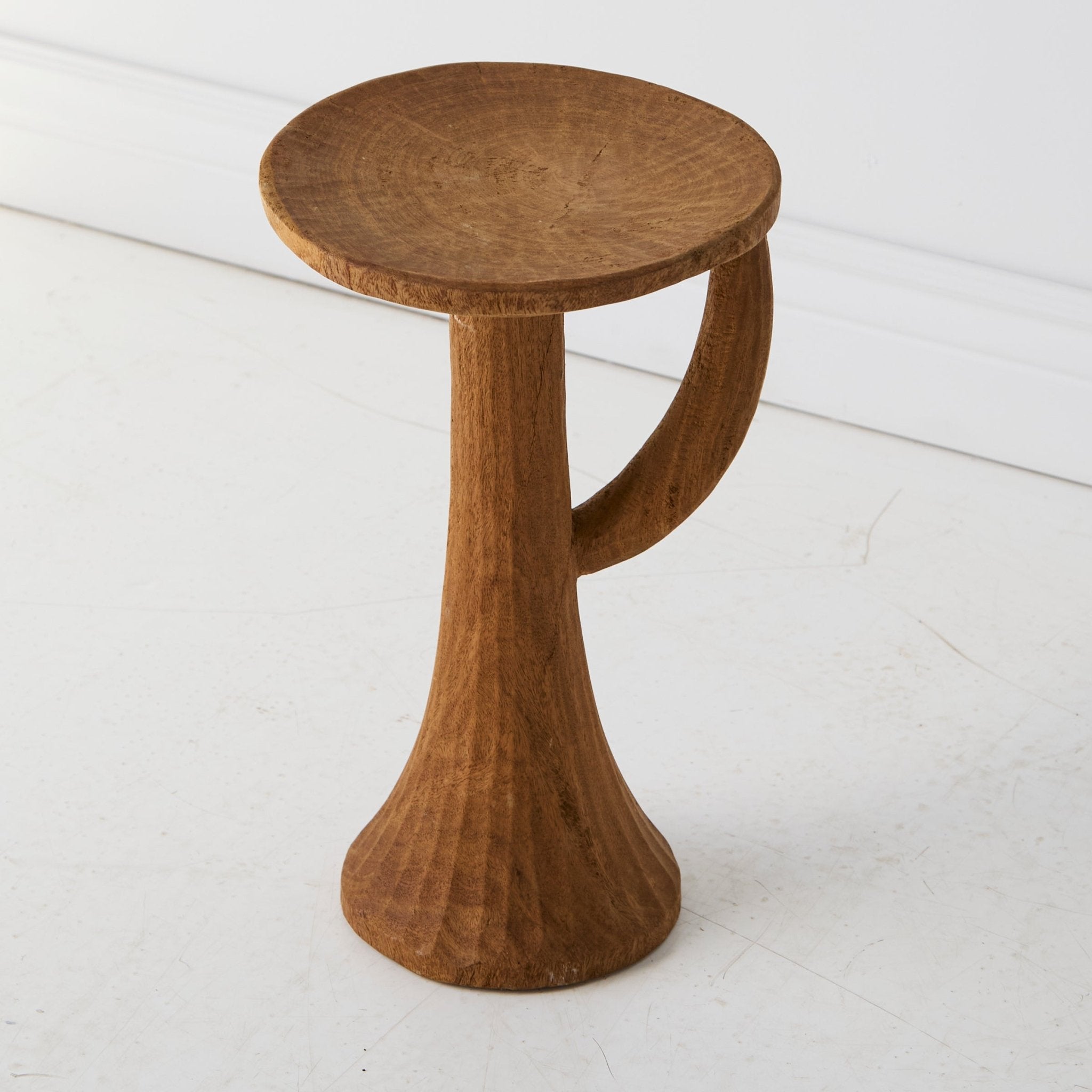 Hand Carved Stool - elsie green - furniture
