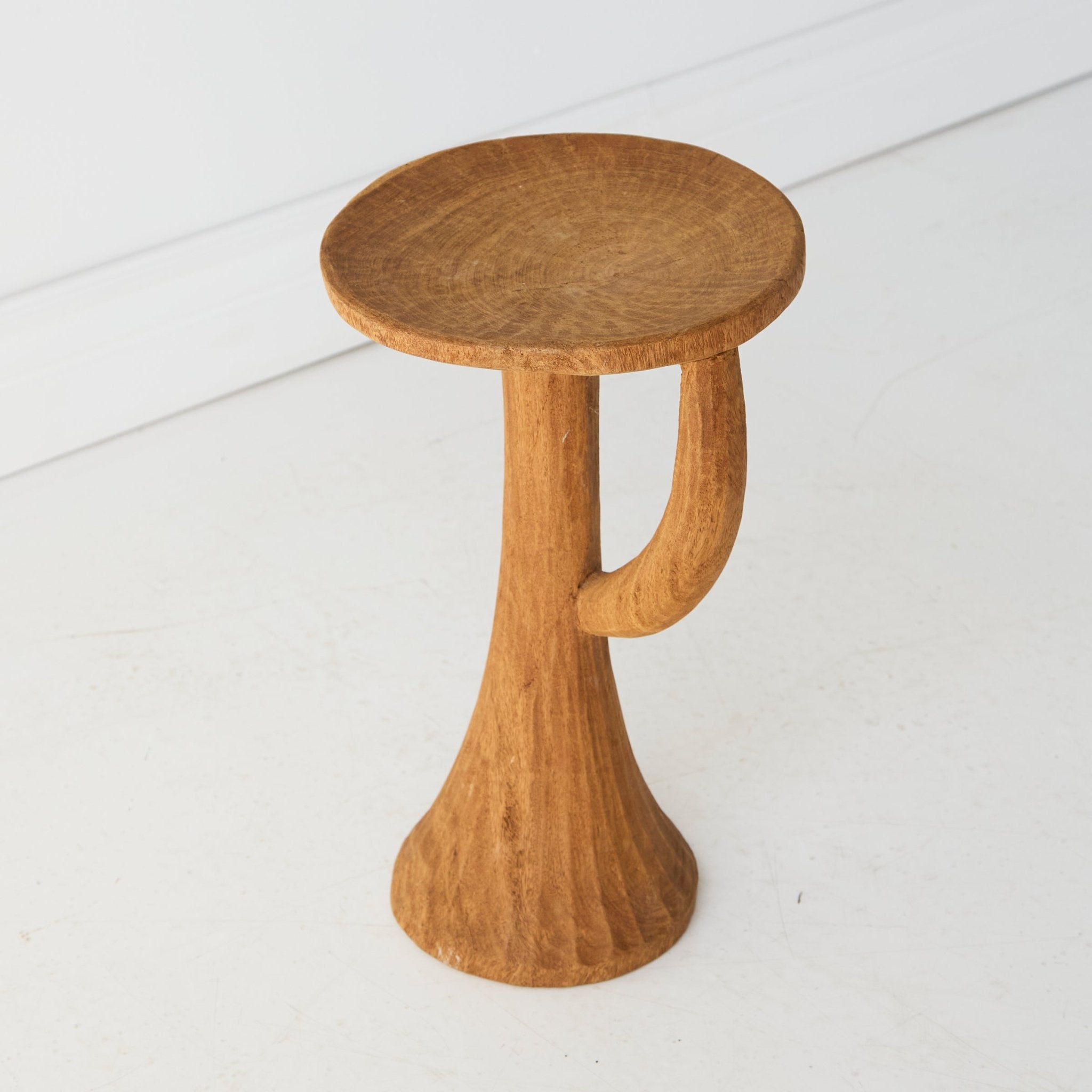 Hand Carved Stool - elsie green - furniture