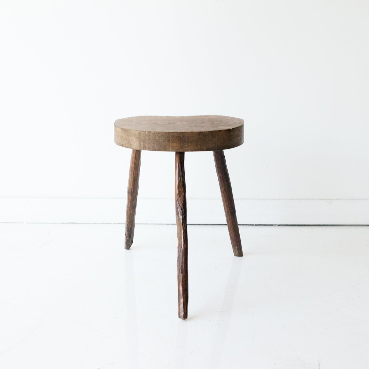 Hand Carved Tripod Stool - elsie green - furniture