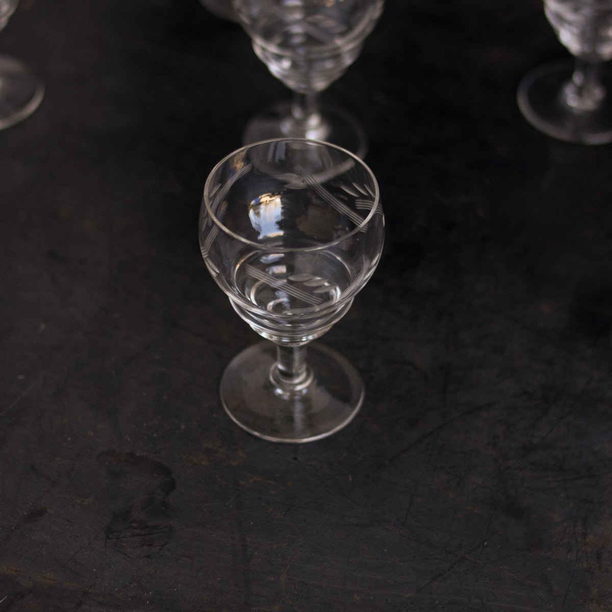 Hand Cut Aperitif Glass Set of 6 - elsie green - the french kitchen