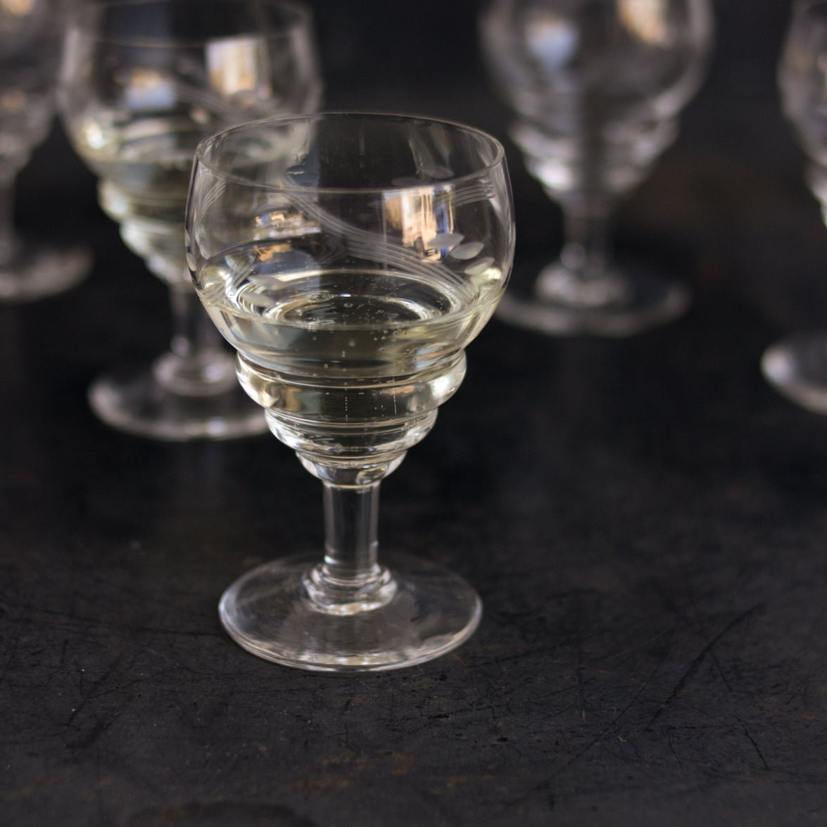 Hand Cut Aperitif Glass Set of 6 - elsie green - the french kitchen