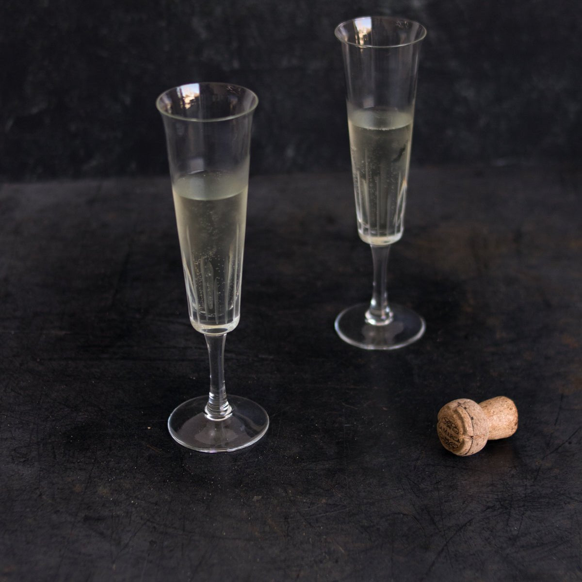 Hand Cut Crystal Champagne Coupe Set of 4 - elsie green - the french kitchen