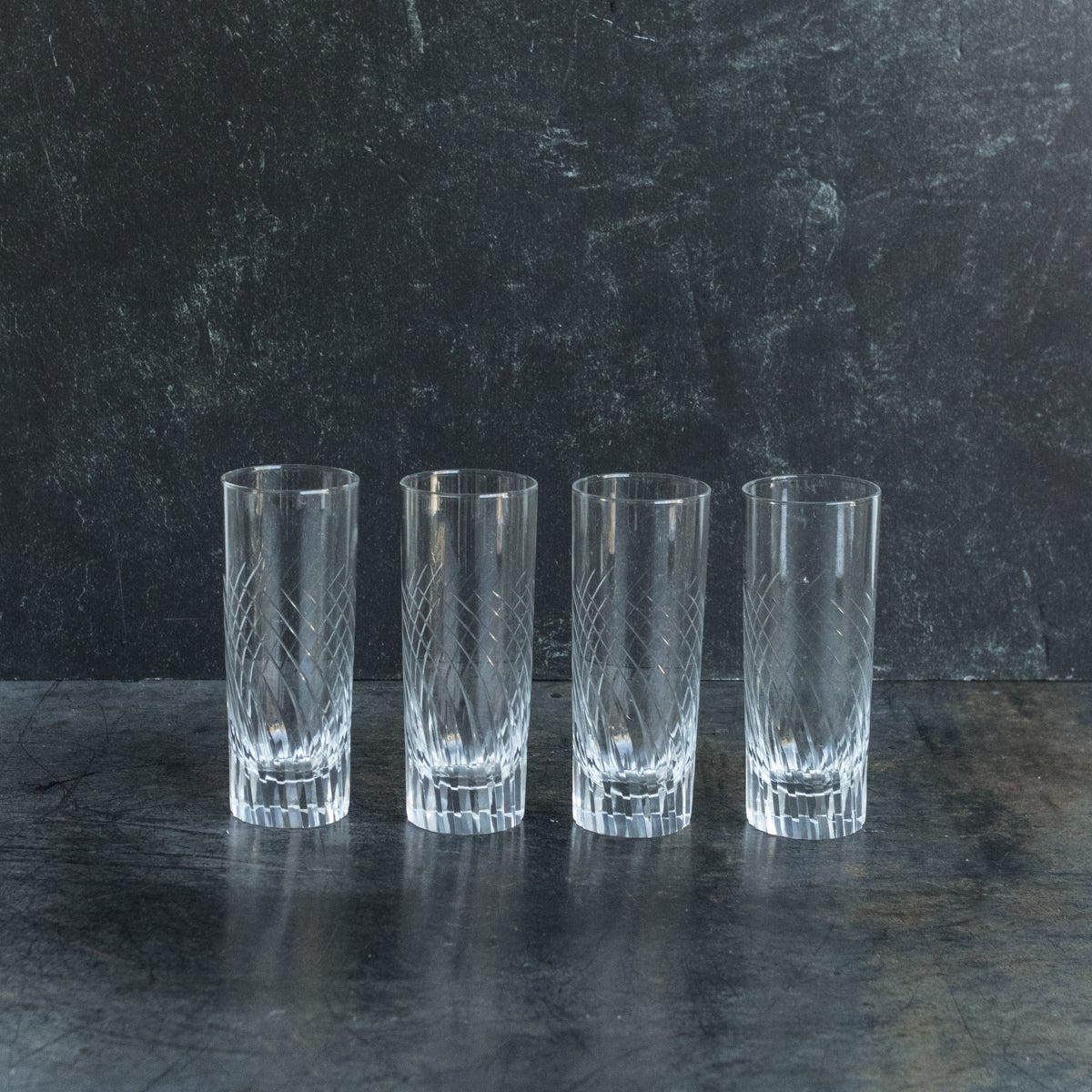 Hand Cut Crystal Shot Glass Set Of 4 - elsie green - The French Kitchen