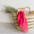 Hand Embroidered Bandana - elsie green - textiles