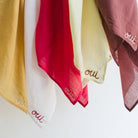 Hand Embroidered Bandana - elsie green - textiles