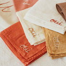 Hand Embroidered Bandana - elsie green - textiles