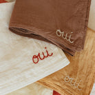 Hand Embroidered Bandana - elsie green - textiles