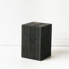 Hand Hewn Side Table with Brass Bow Tie - elsie green - furniture