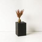Hand Hewn Side Table with Brass Bow Tie - elsie green - furniture