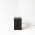 Hand Hewn Side Table with Brass Bow Tie - elsie green - furniture