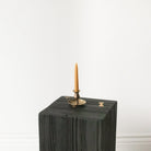 Hand Hewn Side Table with Brass Bow Tie - elsie green - furniture