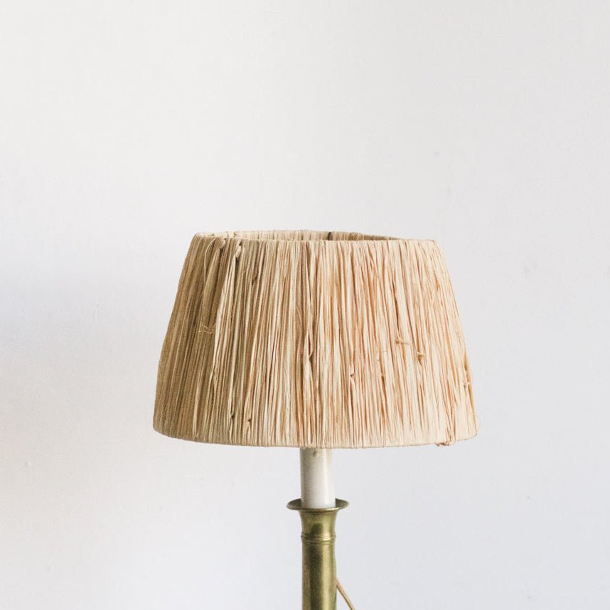 Hand Made Raffia Lampshade - elsie green - decor