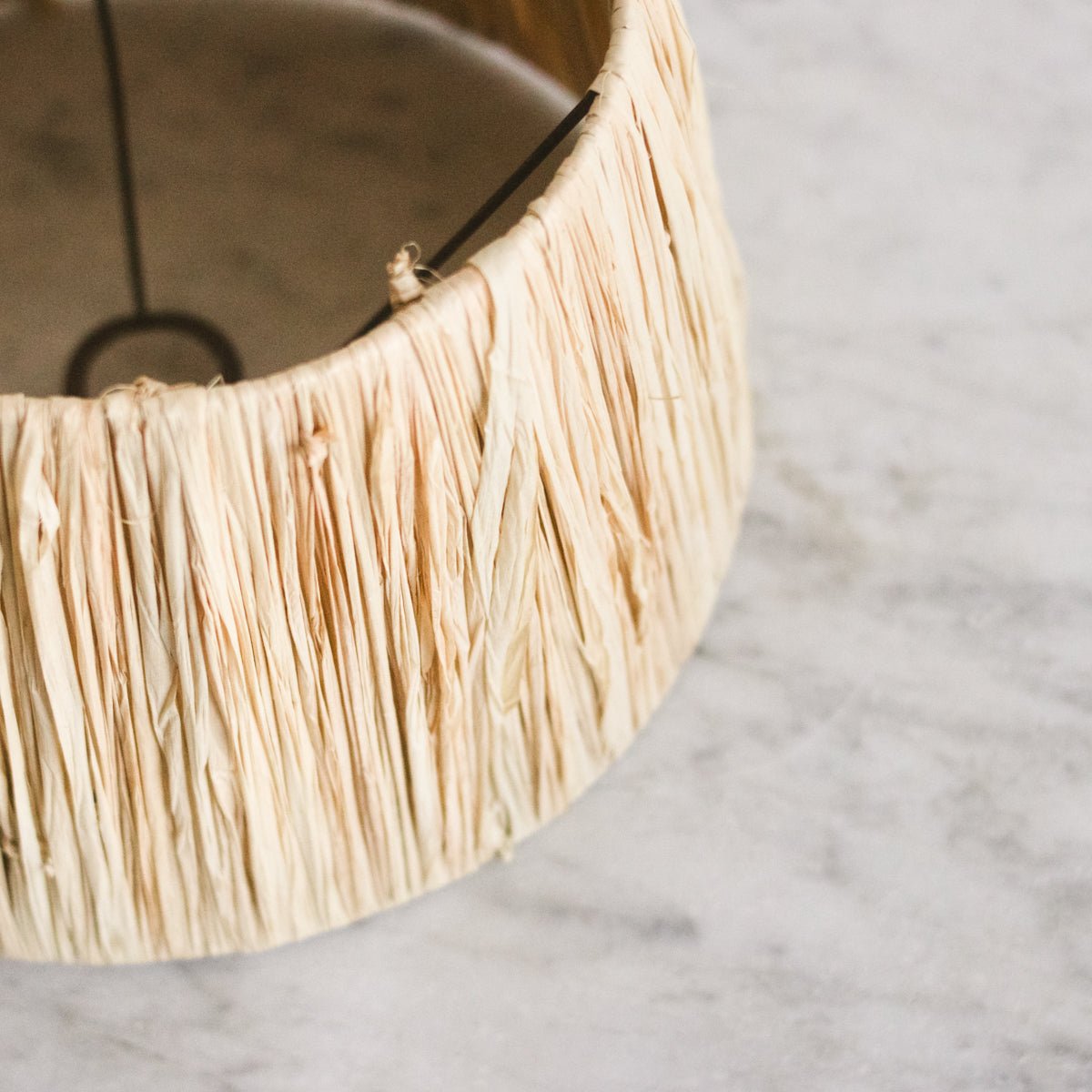 Hand Made Raffia Lampshade - elsie green - decor