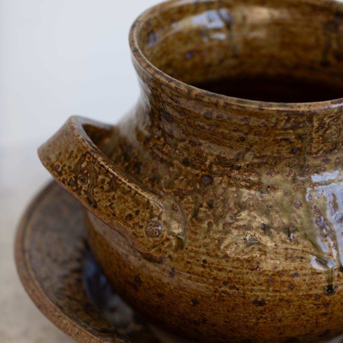 Hand Made Stoneware Crock & Plate | Signed by Artist. - elsie green - decor