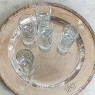 Heavy Sham Crystal Shot Glass Set of 6 - elsie green - the french kitchen