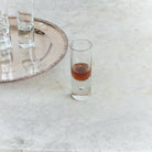 Heavy Sham Crystal Shot Glass Set of 6 - elsie green - the french kitchen