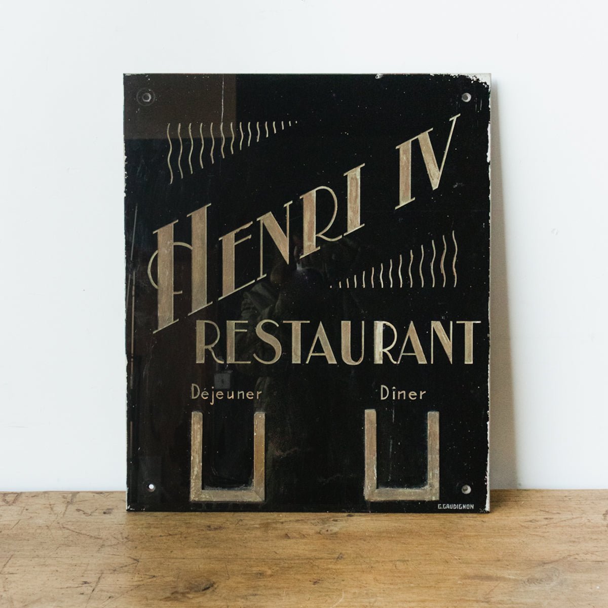 Henri IV Aveyron Restaurant Sign - elsie green - art