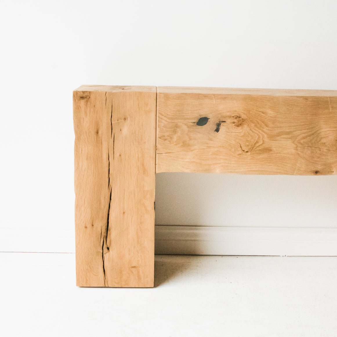 Hewn Beam Reclaimed Wood Console - elsie green - reclaimed wood furniture