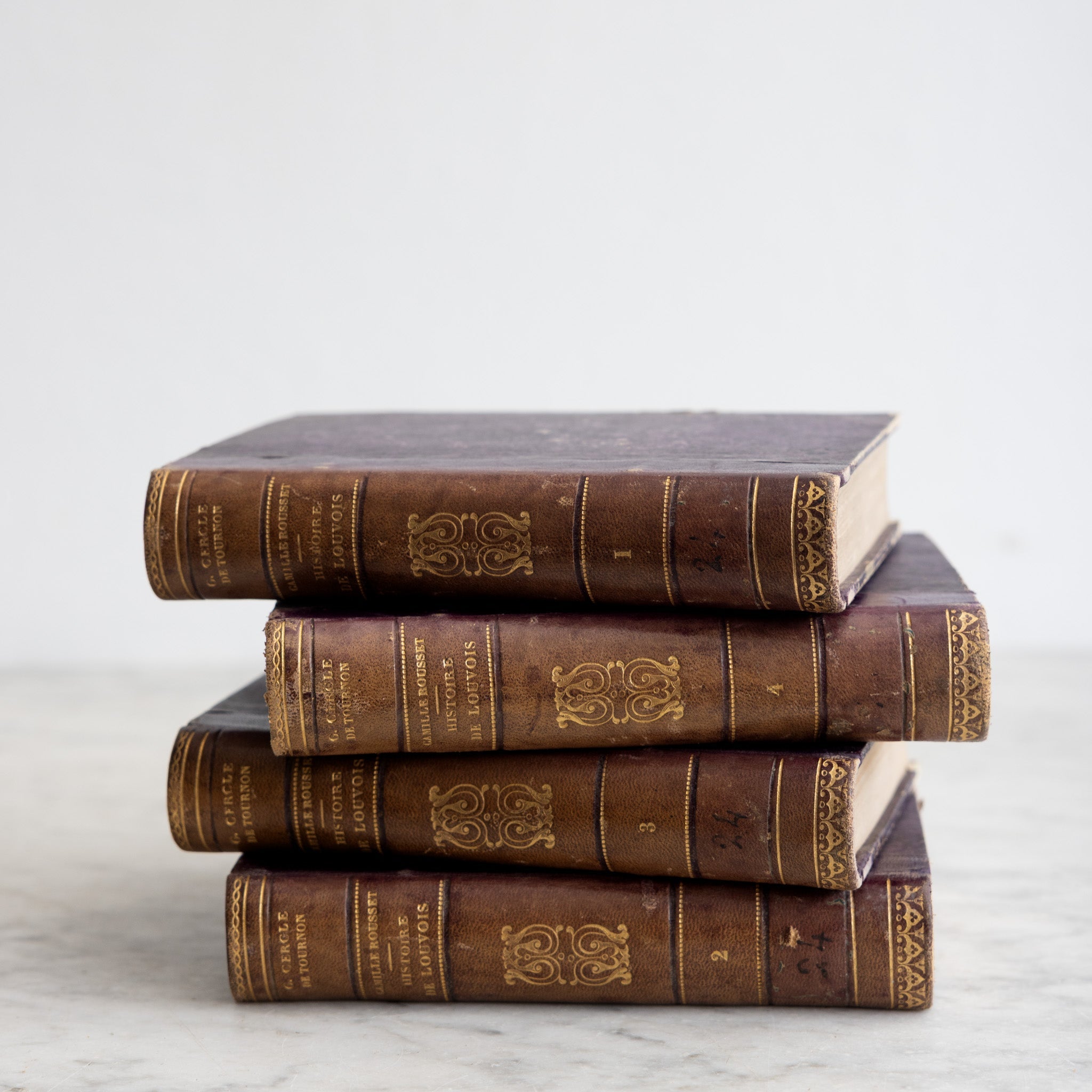 Histoire de Louvois Library Book Set of 4 - elsie green - decor