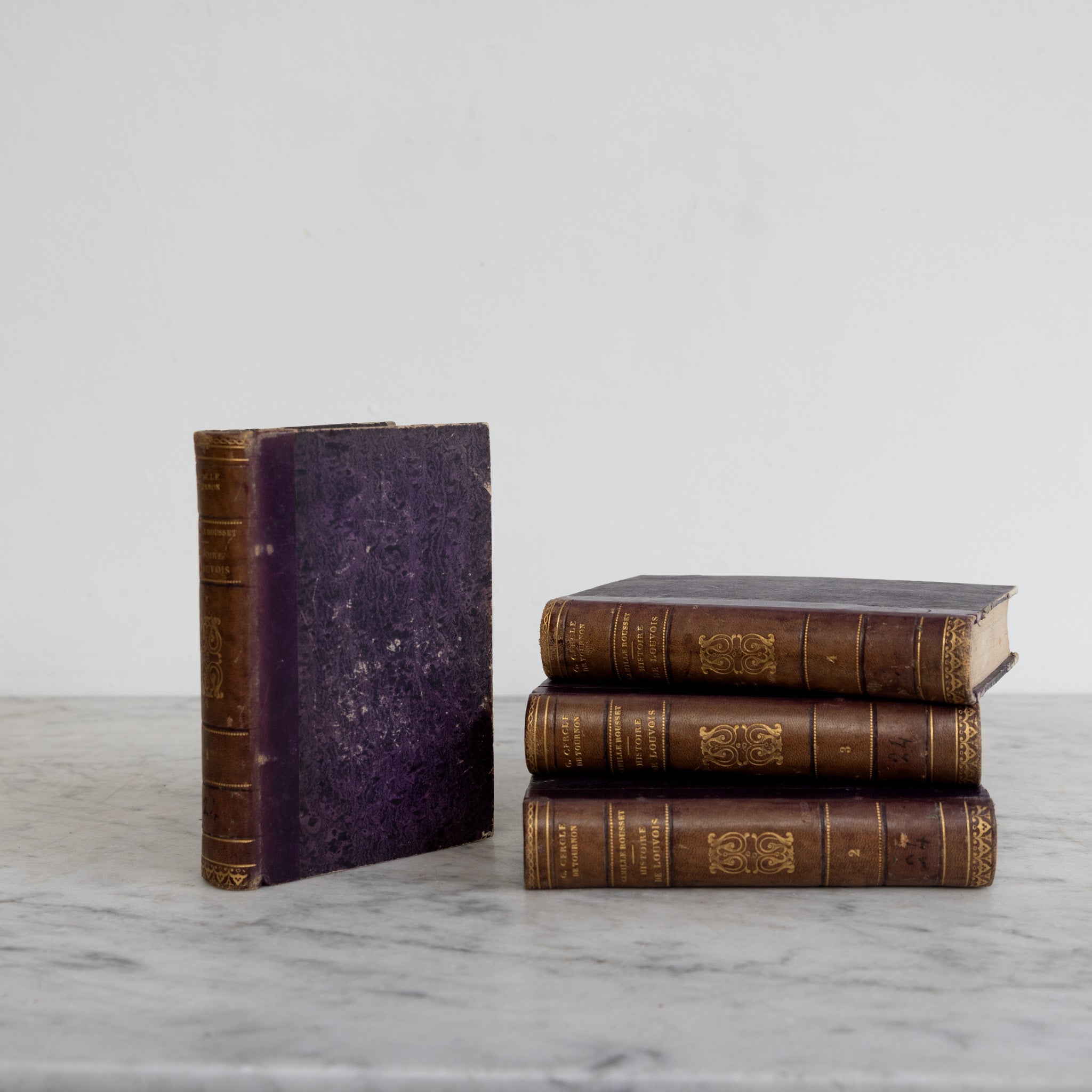 Histoire de Louvois Library Book Set of 4 - elsie green - decor