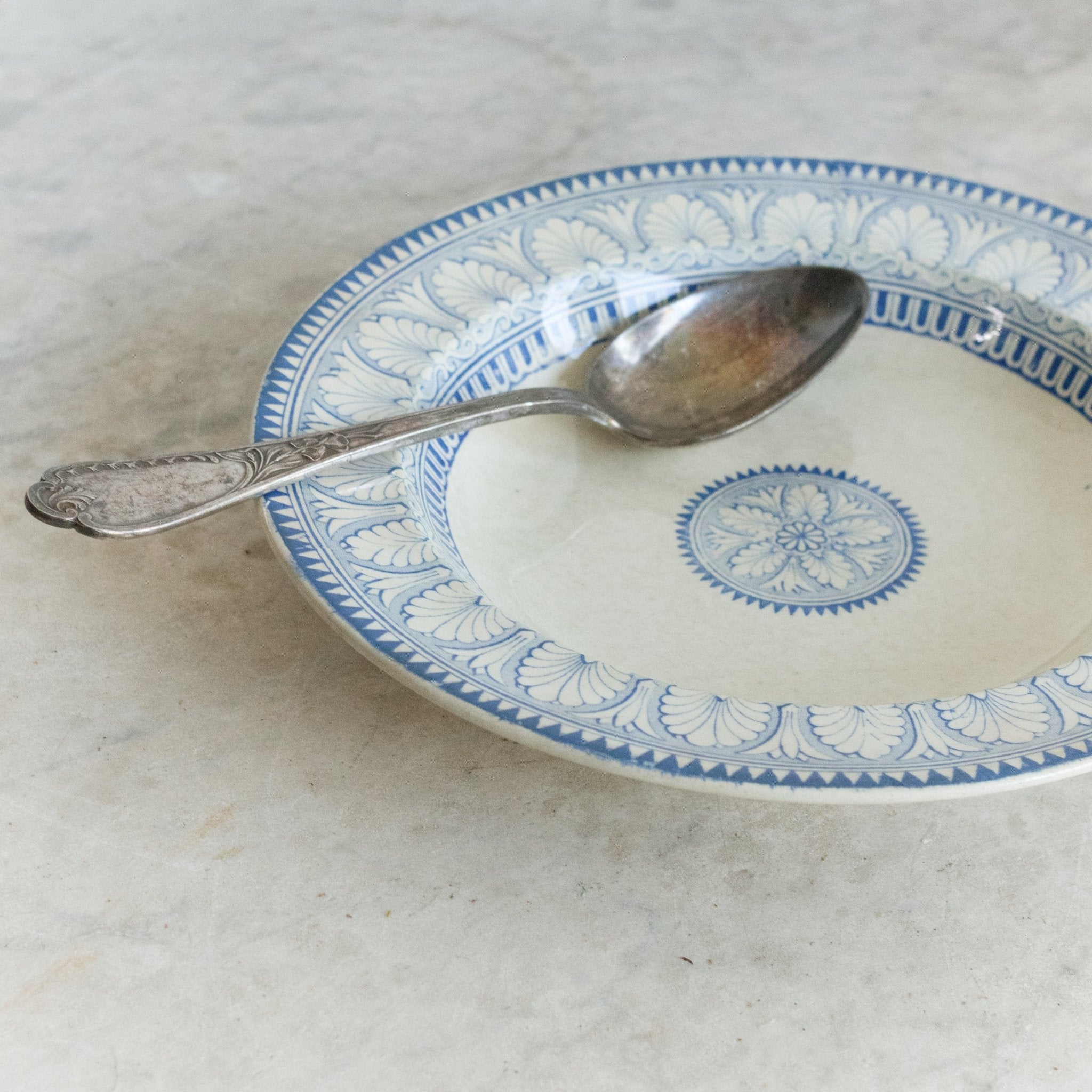 Honeysuckle Transferware Soup Bowl Set Of 4 - elsie green - The French Kitchen