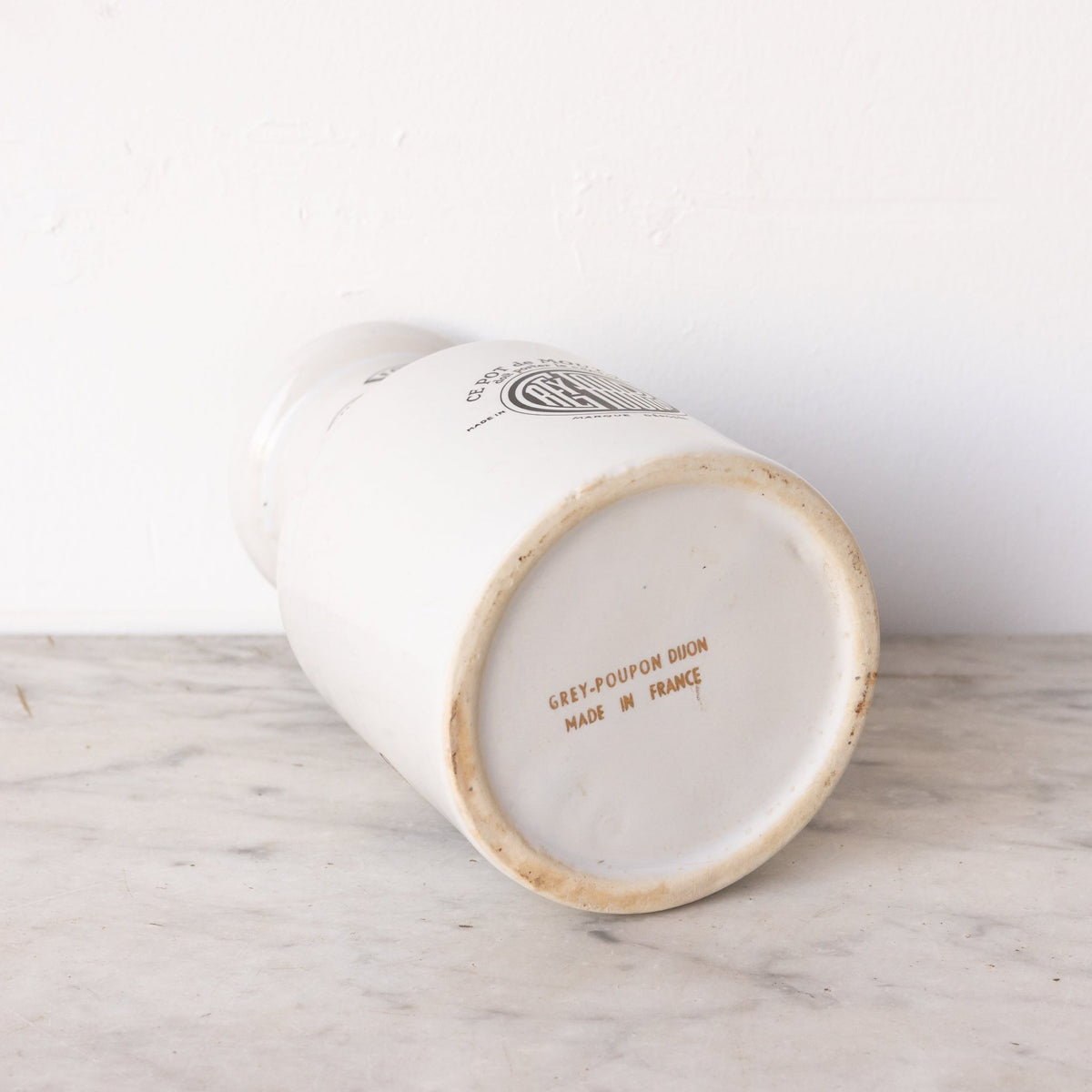 Imprinted Ironstone Mustard Pot - elsie green - The French Kitchen