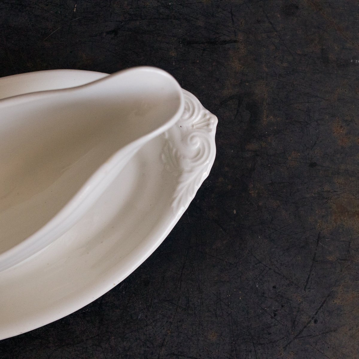 Ironstone Gravy Boat With Saucer - elsie green - The French Kitchen