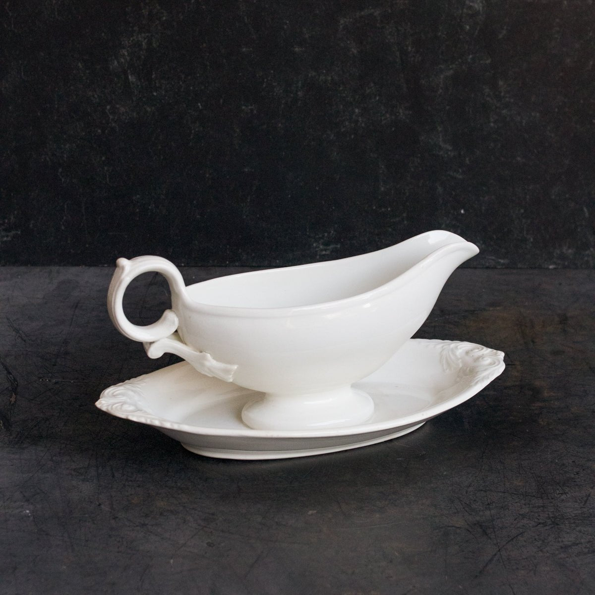 Ironstone Gravy Boat With Saucer - elsie green - The French Kitchen
