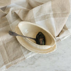 Ironstone Gravy Boat With Silver Ladle - elsie green - The French Kitchen