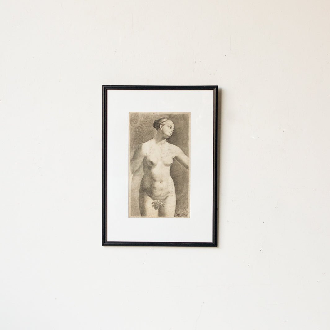La Femme et Sa Feuille de Vigne Lithograph - elsie green - art