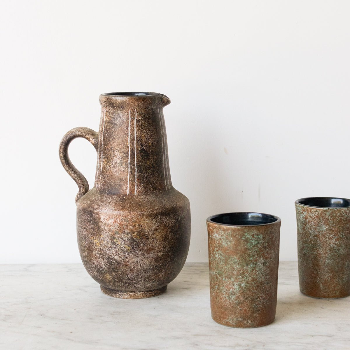 La Grange aux Potiers Carafe with Tumblers | Signed by Artist - elsie green - Art