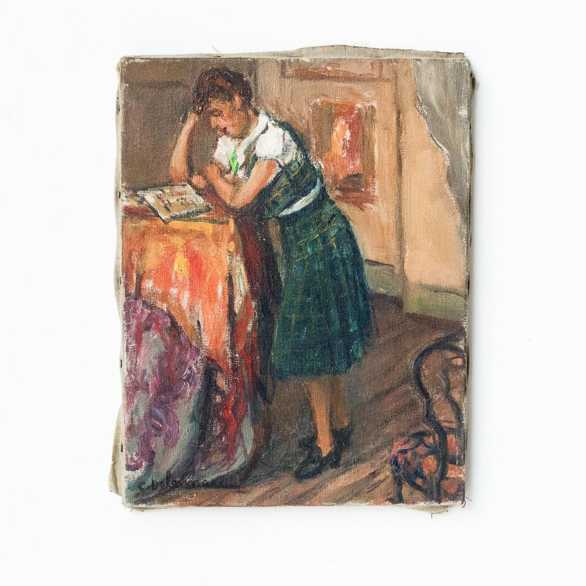 La Lecture Oil Painting - elsie green - Art