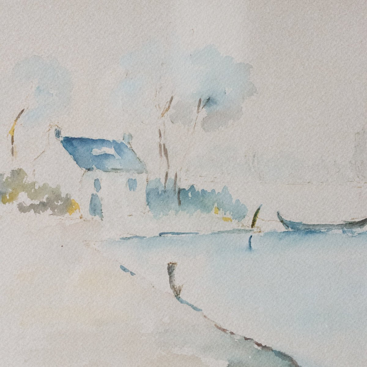 La Maison Bleue Watercolor Painting - elsie green - Art