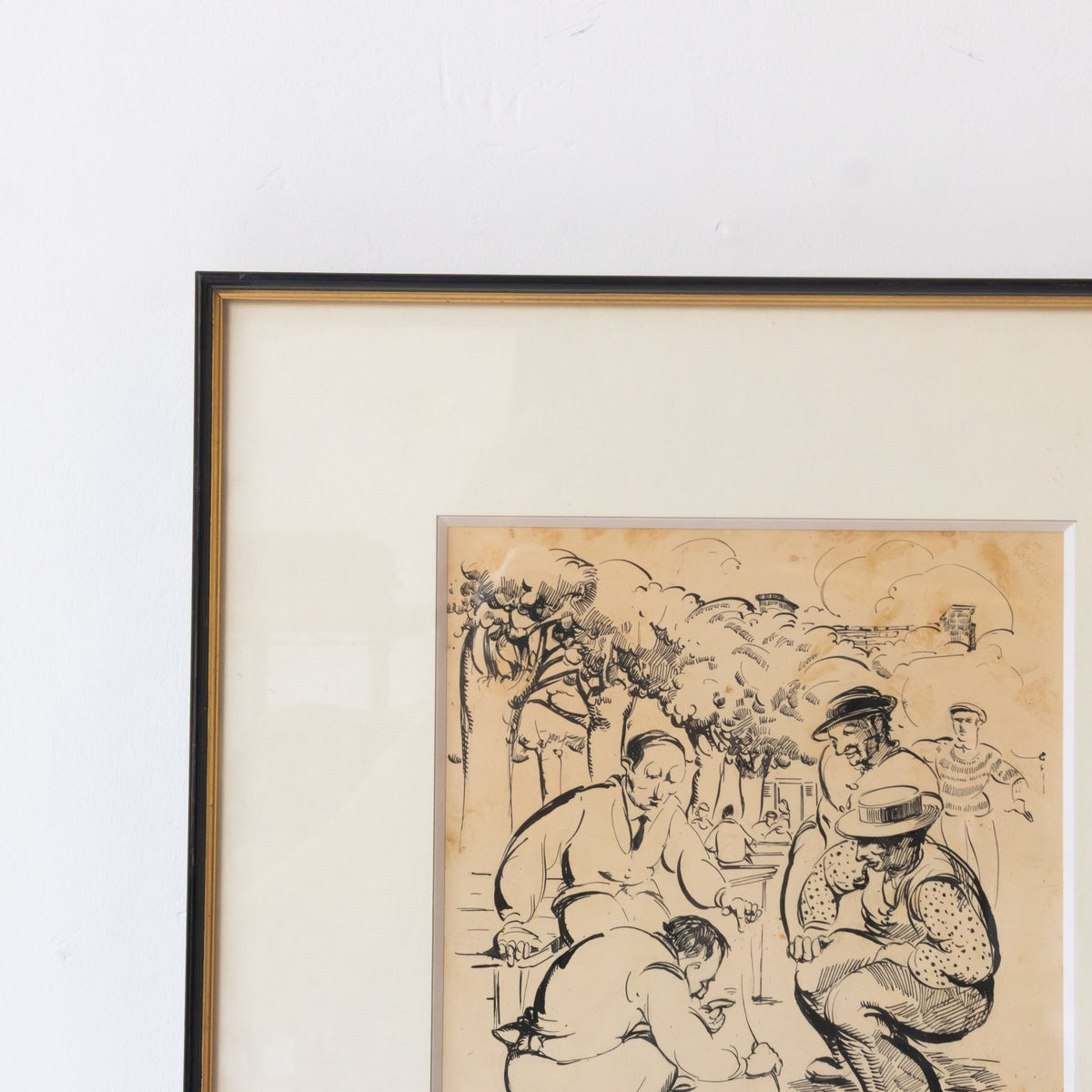 La Petanque Vintage Drawing - elsie green - art