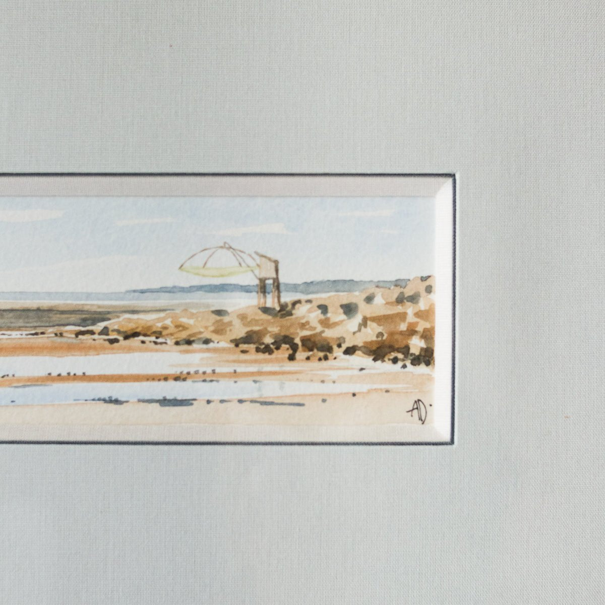 La Plage De Bretagne Watercolor Painting - elsie green - Art