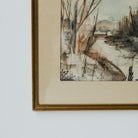 La Riviére en Hiver Watercolor Painting - elsie green - art