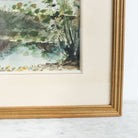 Lakeside Chateau Watercolor Painting - elsie green - art