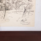 Landscape Drawing in Ink | Pierre Pruvost | Dated 1959 - elsie green - art