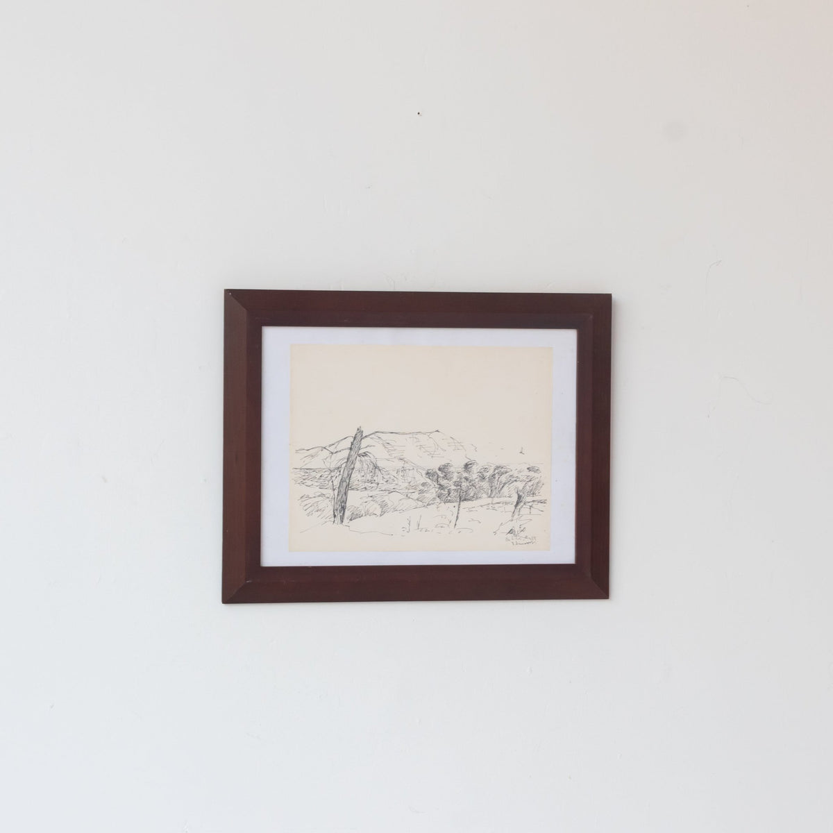 Landscape Drawing in Ink | Pierre Pruvost | Dated 1959 - elsie green - art