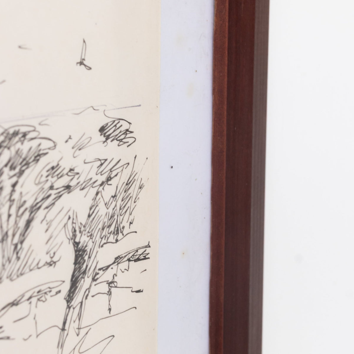 Landscape Drawing in Ink | Pierre Pruvost | Dated 1959 - elsie green - art