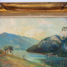 Landscape with Blue Mountains Oil Painting - elsie green - art