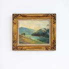 Landscape with Blue Mountains Oil Painting - elsie green - art