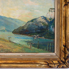 Landscape with Blue Mountains Oil Painting - elsie green - art