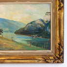 Landscape with Blue Mountains Oil Painting - elsie green - art
