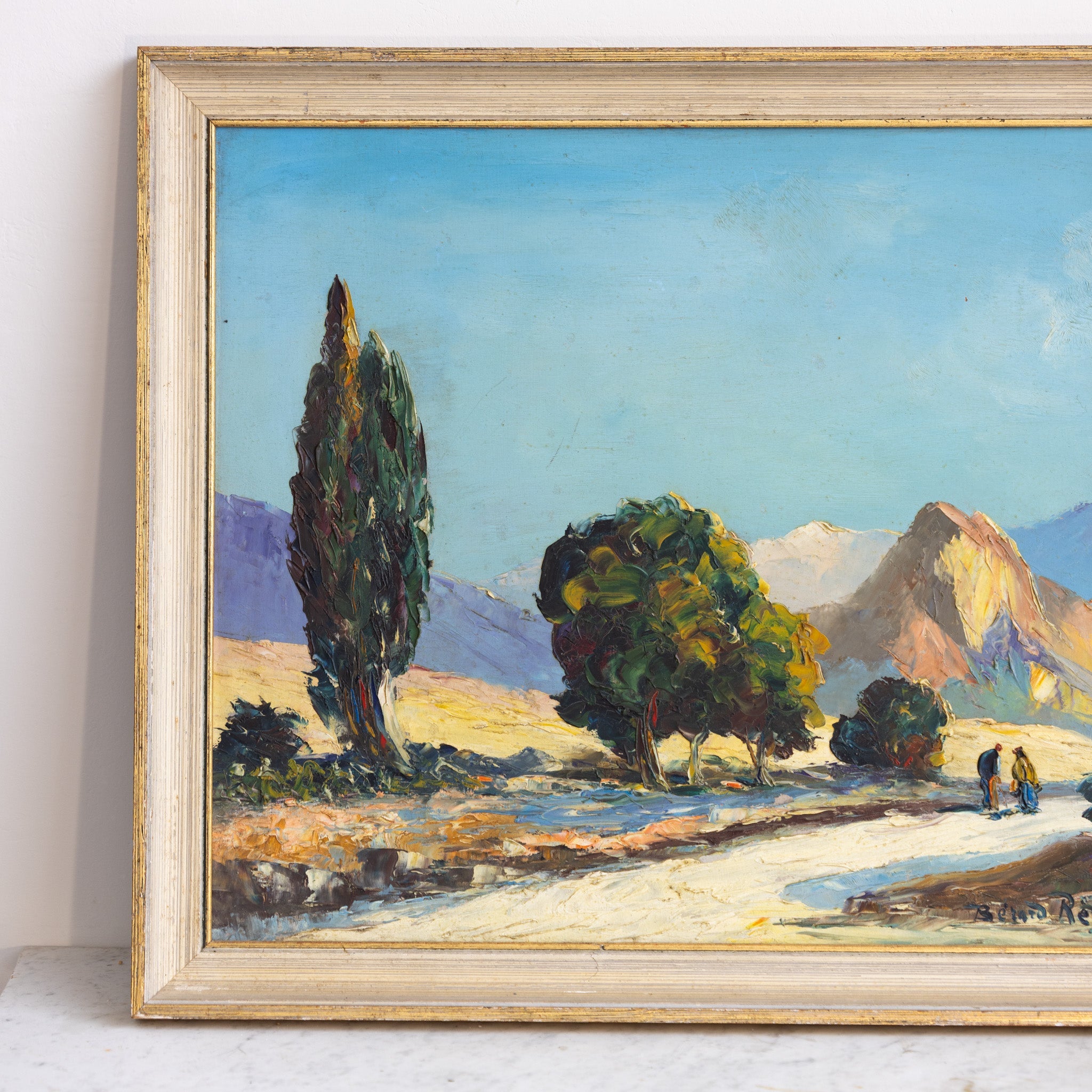 Landscape with Blue Sky Oil Painting - elsie green - art