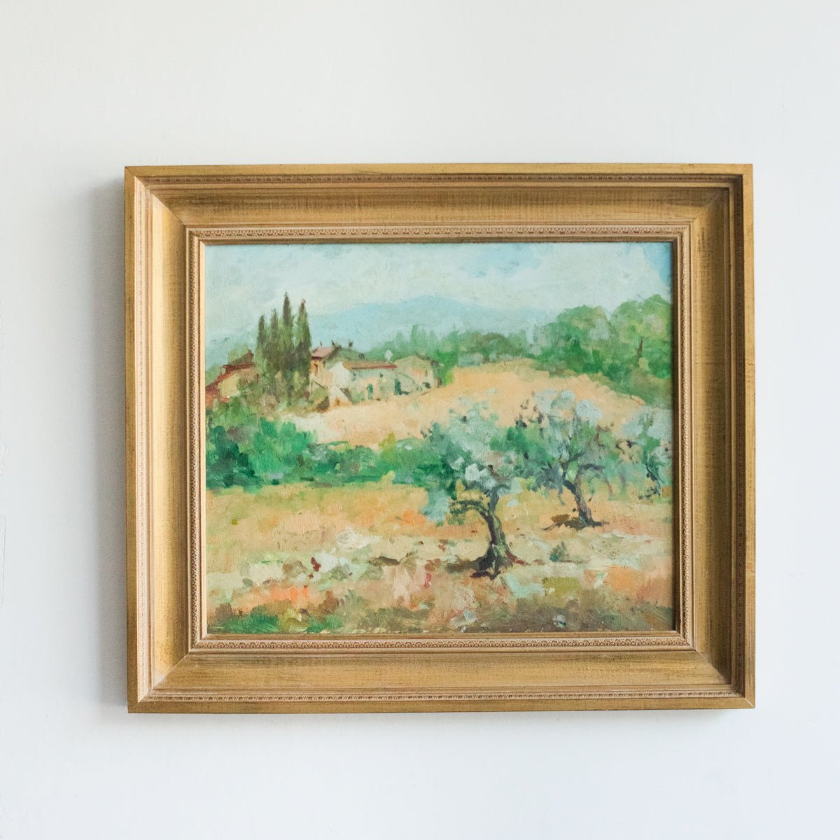 Landscape with Blue Sky Oil Painting - elsie green - art