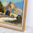Landscape with Blue Sky Oil Painting - elsie green - art