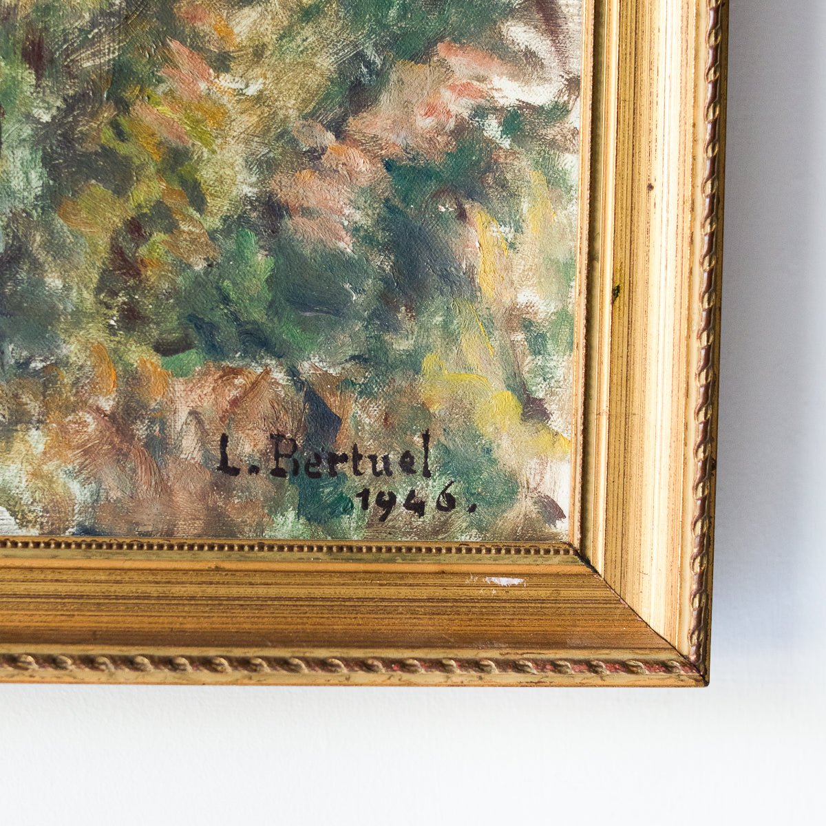 Landscape With Distant Castle Oil Painting | Dated 1946 - elsie green - Art